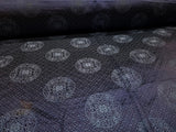 Navy Blue Elegant Chinese Metallic Jacquard Brocade 60" By the Yard