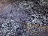 Navy Blue Elegant Chinese Metallic Jacquard Brocade 60" By the Yard