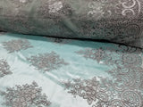 Fashion Dress Sage Fabric Wedding Prom Dress Decoration Lace Mesh Sold By Yard
