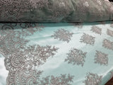 Fashion Dress Sage Fabric Wedding Prom Dress Decoration Lace Mesh Sold By Yard