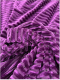 Purple Stripe Jacquard Silk Korea Stretch Velvet Fabric For Dress by Yard