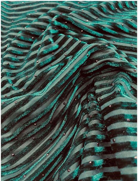 iFabric Hunter Green Velvet Stretch Fabric