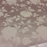 Floral Jacquard Satin Fabric Light Pink by the Yard