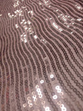Hypnotic Sequins on Light Pink Tafetta Fabric Sold by The Yard