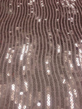 Hypnotic Sequins on Light Pink Tafetta Fabric Sold by The Yard