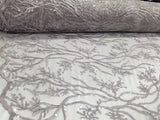 Elegant 54" Lt. Pink French Floral Design with Sequins Lace in Mesh by  yards