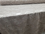 Elegant 54" Gray French Floral Design with Sequins Lace in Mesh by  yards