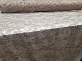 Elegant 54" Dk.Champagne French Floral Design with Sequins Lace in Mesh by  yards