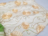 Assorted Colors Fancy Lace  52 inches Wide Sequined with Metallic Silver and 3D Flowers Sold by Yard