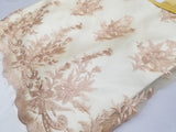 54" Elegant French Floral Design Lace in Mesh by The Yard