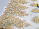 54" Elegant French Floral Design Lace in Mesh by The Yard