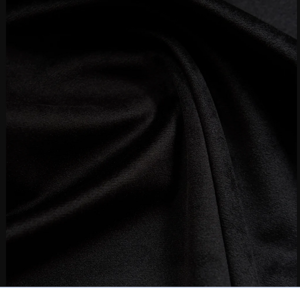 Giselle (Velvet) Color: Black Use for Upholstery and Drapery for Sewing Apparel by the yard