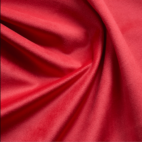 Giselle (Velvet) Color: Cherry Use for Upholstery and Drapery for Sewing Apparel by the yard