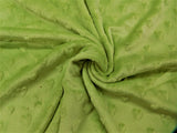 Minky Dimple Heart Shape Dot Blanket Fabric 60" Wide Sold By The Yard (LIME GREEN)