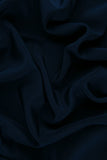 Elegant Crepe de Chine (CDC) (1 - Yard Navy Blue) sold by the yard used for apparel, dress fabric, lining