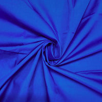 Royal Blue 100% Cotton Broadcloth Fabric by ZUMA Poplin For MASKS Sold by The Yard (1-Yard)