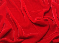 Red Silk Rayon Velvet Fabric 45" Wide by The Yard