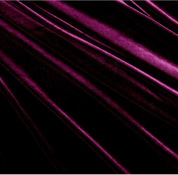 Eggplant Color Stretch Velvet Fabric Sold by The Yard(1 - 60 Inch Wide) For Sewing Apparel Decor DIY Beautiful Color