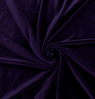 Dk.Purple Color Stretch Velvet Fabric Sold by The Yard(1 - 60 Inch Wide) For Sewing Apparel Decor DIY Beautiful Color