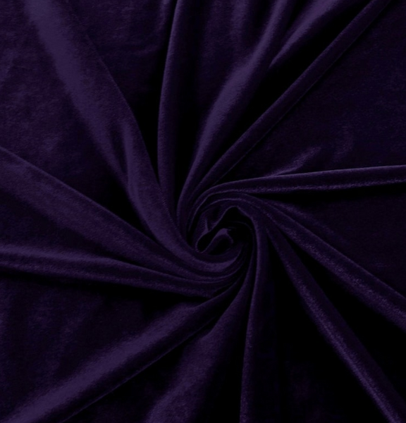 Dk.Purple Color Stretch Velvet Fabric Sold by The Yard(1 - 60 Inch Wid –  ALOHALACE