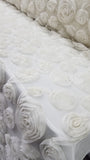 Mesh Baby Rosette Ivory Fabric