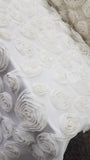 Mesh Baby Rosette Ivory Fabric