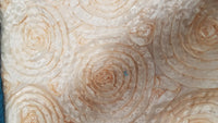 Ivory Spiral Rosette Taffeta Fabric Sold By Yard 54" Width