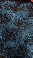 Dark Teal Spiral Rosette Taffeta Fabric Sold By Yard 54" Width