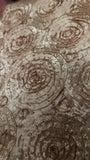 Khaki Spiral Rosette Taffeta Fabric Sold By Yard 54" Width