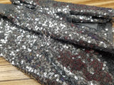 Fabulous Charcoal Gray Spangle/Glitz Sequins 55" Sold by Yard