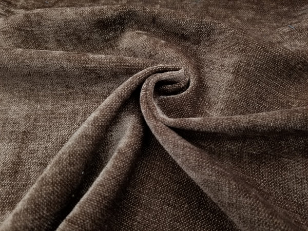 Elegant Luxury Dark Brown Velvet Paris Collection  Fabric By The Yard