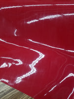 Red Vinyl Multipurpose Faux Leather , Smooth Patent Leather Sheet, Upholstery , Artificial Leather, Fake Leather  Sold By The Yard