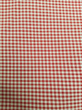 Red 1/8" Gingham Polyester Cotton Fabric, 60" Wide Sells by the Yard