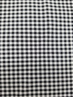 Black 1/8" Gingham Polyester Cotton Fabric, 60" Wide Sells by the Yard