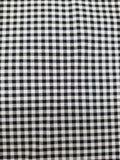 Black 1/8" Gingham Polyester Cotton Fabric, 60" Wide Sells by the Yard