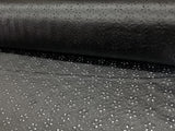 Black Perforated Faux Leather Fabric For Upholstery, Cushions & Interior Design Soft Hard Wearing Polyester Plain Fabric Sold by Yard
