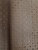 Blush Perforated Faux Leather Fabric For Upholstery, Cushions & Interior Design Soft Hard Wearing Polyester Plain Fabric Sold by Yard