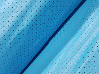 Turquoise Perforated Faux Leather Fabric For Upholstery, Cushions & Interior Design Soft Hard Wearing Polyester Plain Fabric Sold by Yard