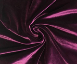 Eggplant Color Stretch Velvet Fabric Sold by The Yard(1 - 60 Inch Wide) For Sewing Apparel Decor DIY Beautiful Color