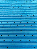 Turquoise Stripe Jacquard Silk Korea Stretch Velvet Fabric For Dress by Yard