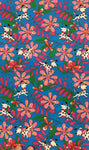 Dog Print Poly Cotton Fabric ( Blue ) By The Yard