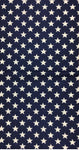 Star Print Poly Cotton Fabric ( Navy Blue ) By The Yard