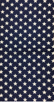 Star Print Poly Cotton Fabric ( Navy Blue ) By The Yard