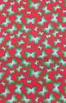 Butterfly Print Poly Cotton Fabric ( Red ) By The Yard