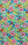 Dog Print Poly Cotton Fabric ( Green ) By The Yard