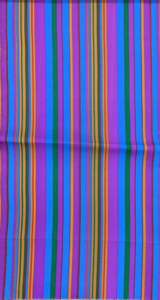 Stripe  Print Poly Cotton Fabric ( Multicolor ) By The Yard