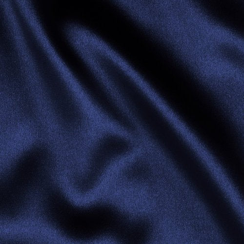 Navy Blue Satin Fabric 60" Inch Wide – 10 Yards By Roll