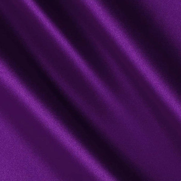 Purple Satin Fabric 60" Inch Wide – 10 Yards By Roll