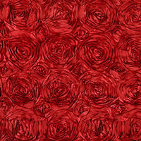 Red Satin Rosette Fabric by the Yard - 1 Yard