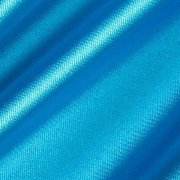 Turquoise Satin Fabric 60" Inch Wide – 10 Yards By Roll